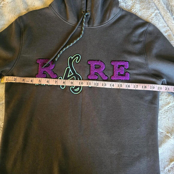 Rare Legacy Women's Crop-top Sweatsuit Hoodie Embroidery Logo Gray Purple Size M - Picture 9 of 9